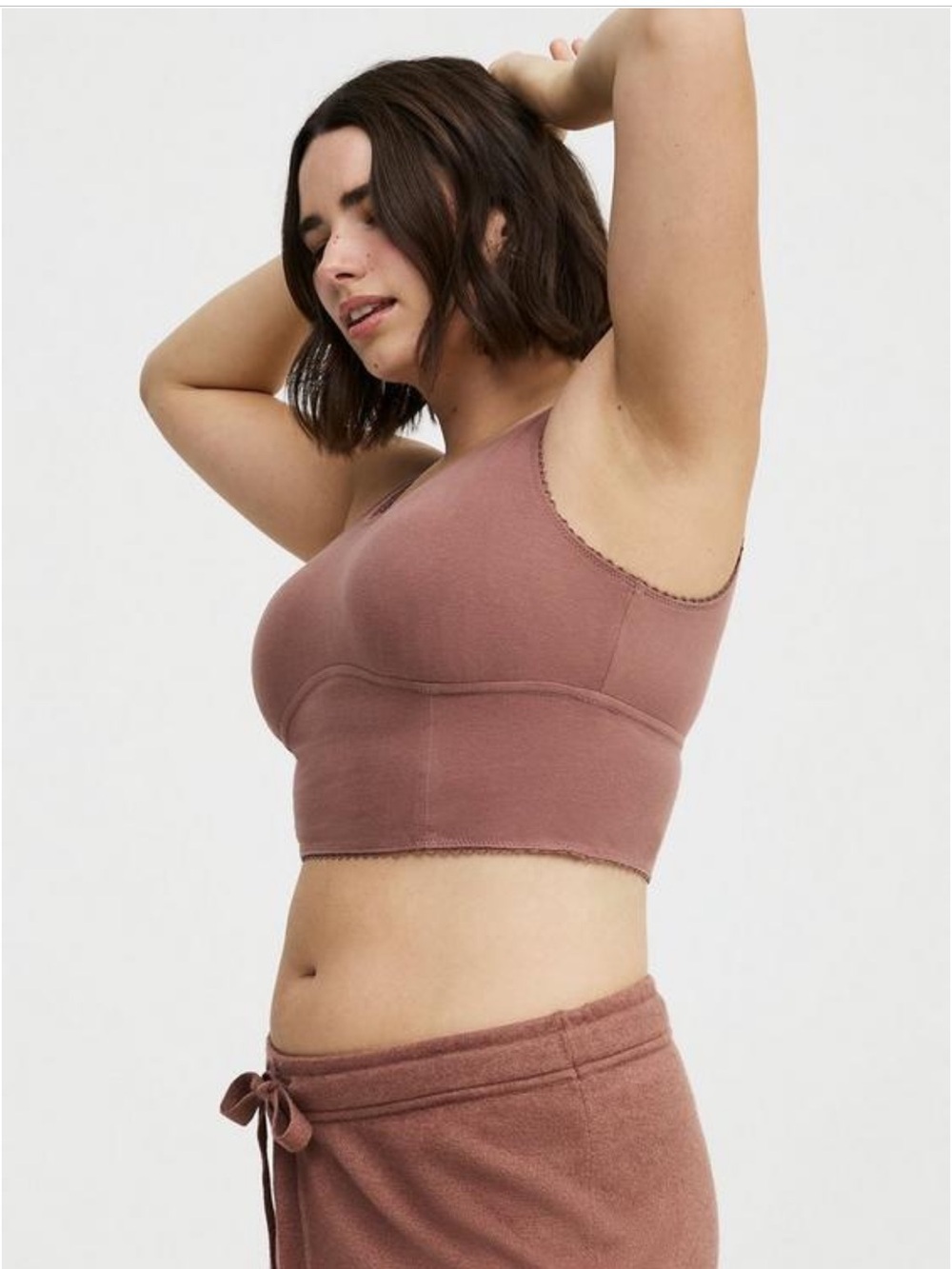 Women's Torrid Sleep Bralette in Dusty Rose - Picture 13 of 13